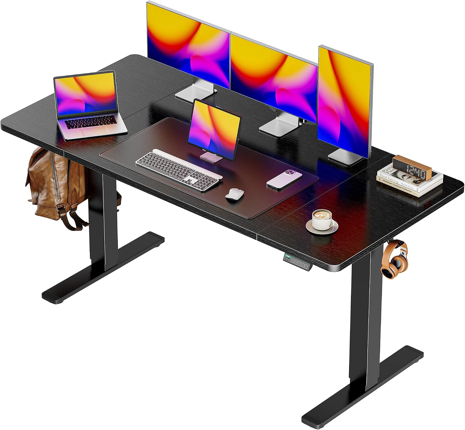 Mesa elétrica com regulagem de altura Huuger de 139 x 71 cm